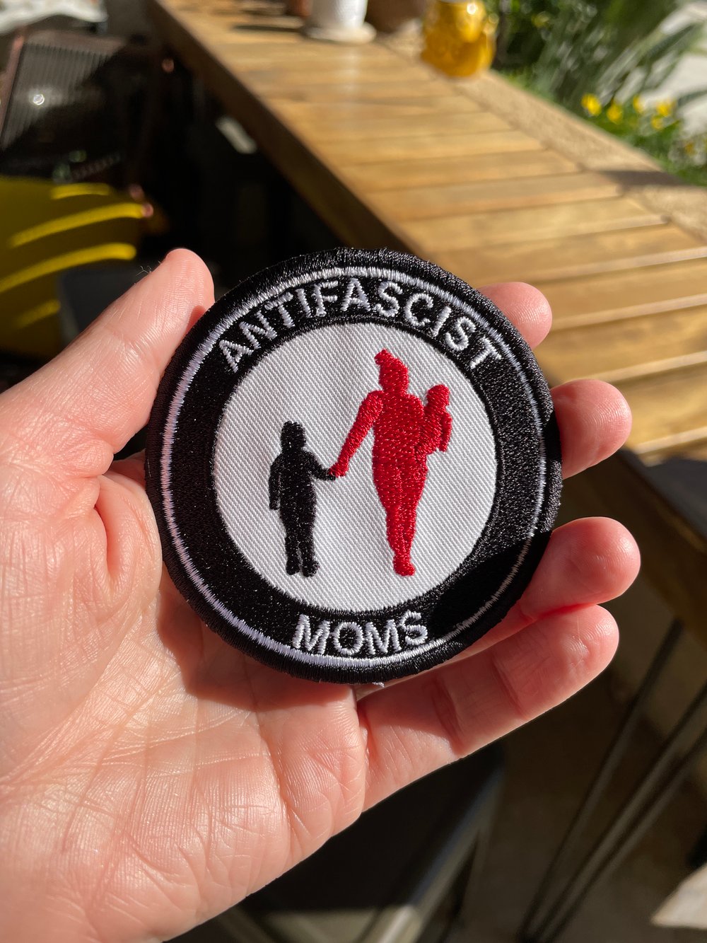 Image of Antifascist Moms Embroidered patch