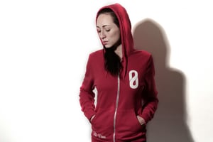 Image of Women’s OLD SOULS ~ VIS VIRES RED Zip-up Hoody