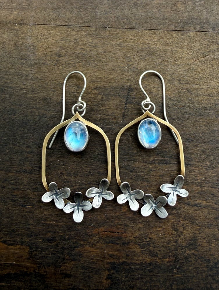 Image of Moonlight in Spring's Garden Lilac Earrings