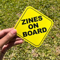 Image 3 of Zines On Board Bumper Sticker