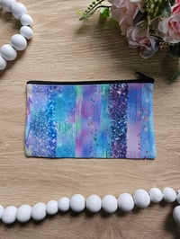 Image 2 of Purple and Teal Glitter Canvas Bag