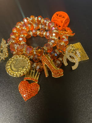 Image of Tangerine 3 pieces Charm Bracelets 