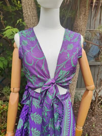 Image 2 of Pasha Co ord set top and frill wrap skirt - Purple