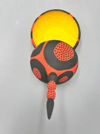 Image 5 of Tall Orange Poppy Jar- Kim Khamo
