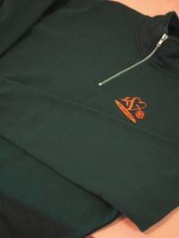 Image 1 of Zip up crew sweater