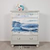 Solid Pine Chest of Drawers - With Coastal Wave Design - Request a Custom Order   