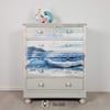 Solid Pine Chest of Drawers - With Coastal Wave Design - Request a Custom Order