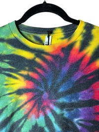 Image 4 of XS Crop Tee in Rock-n-Roll Spiral Tie Dye