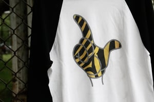 Image of Black/White Tiger Baseball Tee