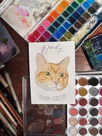 pen and ink pet portrait 5x7”