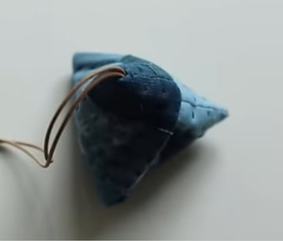Image of Indigo sashiko mini purse 