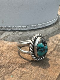 Image 2 of Kingman Turquoise Nugget Ring Size 10
