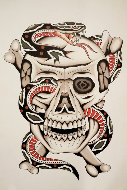 Image of Limited skull print. 18x24