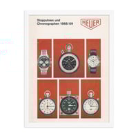 Image 3 of Heuer 1968/69 catalog framed poster