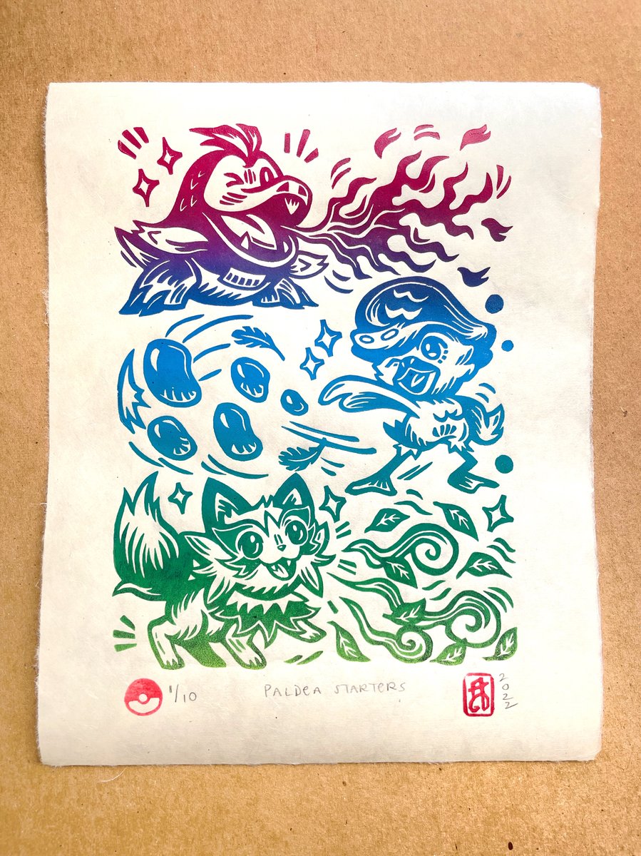 Paldea Starters! PKMN Print ANDIIUS