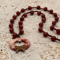 Image 1 of Indigo Shell Butterfly Necklace