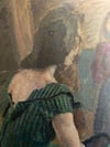 Lady in green dress on board