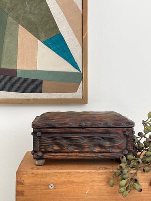 Image of SPANISH MISSION STYLE CARVED WOOD BOX