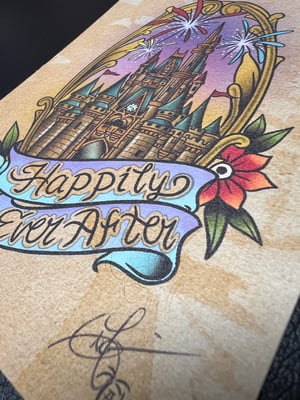 Image of 5x7 “Happily Ever After” Cinderella Castle inspired print