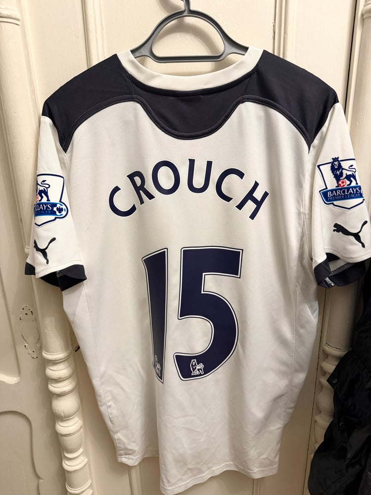 Image of PRE ORDER: Tottenham Hotspur “CROUCH 15” 2010/11 Home Shirt + PL patches (M)