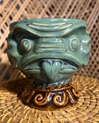 Image 3 of “Punga’s Creature” Emerald & Brown Glaze - Free Shipping