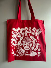 Image 3 of Only Cream red tote bag 