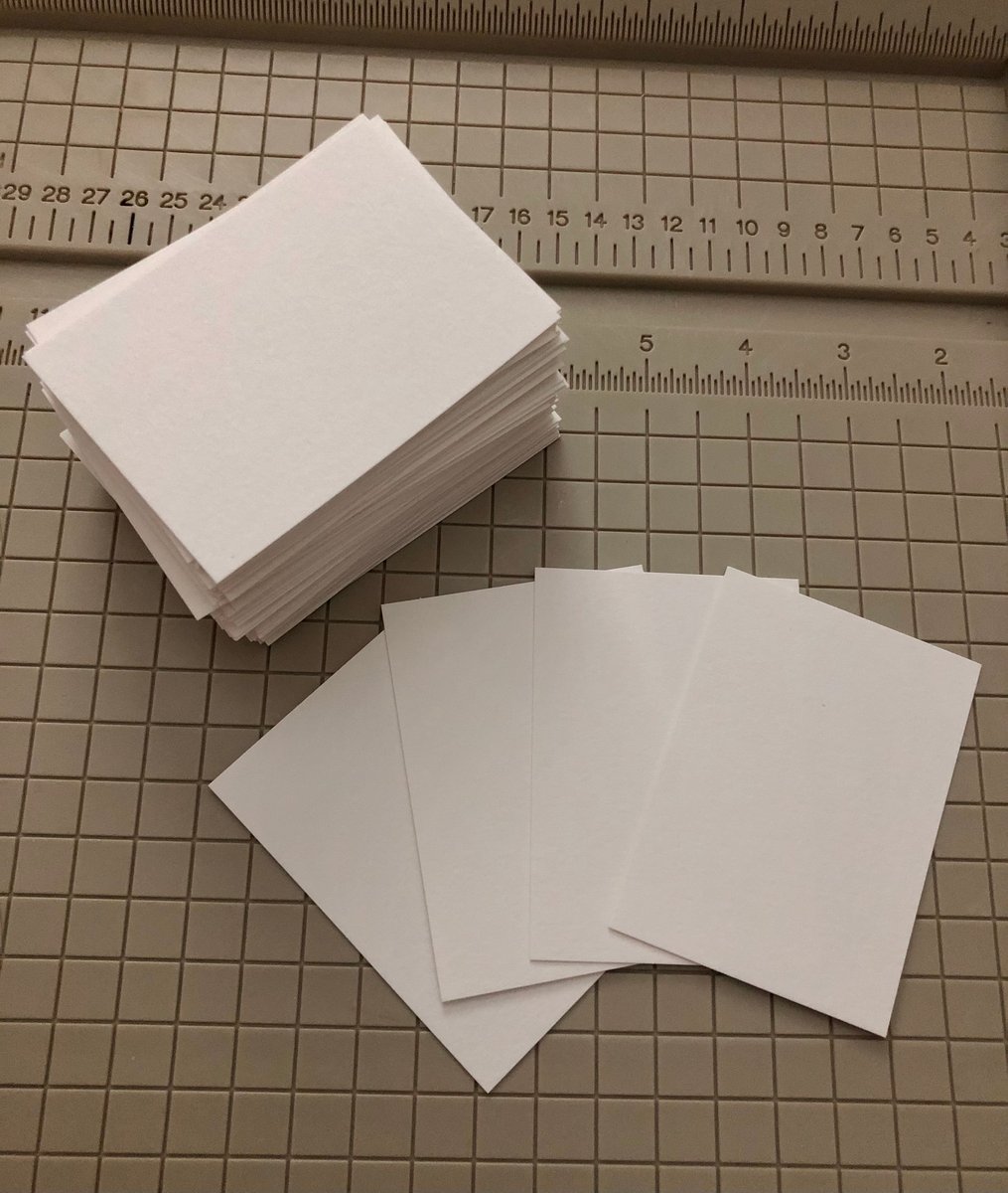 100 ACEO Cards ~ Blank 140 lb Watercolor Paper ~ 2.5 x 3.5 White ~ Fabriano  1264