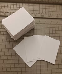 Image 3 of 100 ACEO Cards & Sleeves, Blank 140 lb Watercolor Paper 2.5 x 3.5 White Canson
