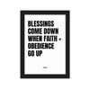 "Blessings" Framed matte paper poster copy