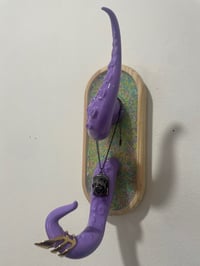 Image 4 of Double lilac tentacles on natural wooden base with pastel sprinkles