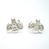 Image 1 of Silver Bee Earrings