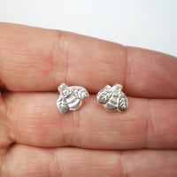 Image 5 of Silver Bee Earrings