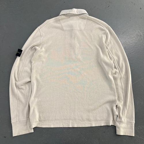 Image of SS 2008 Stone Island long sleeve polo shirt, size large.
