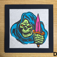 Image 4 of Reaper Framed Linocut Print