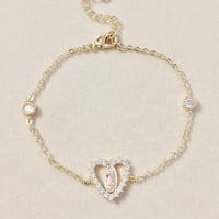 Image 2 of Pink Virgin Mary Heart Bracelet