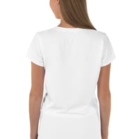 Image 4 of Women DIVINELY PROTECTED All-Over Print Crop Tee
