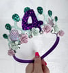 Aqua Green Mermaid birthday tiara crown party hat