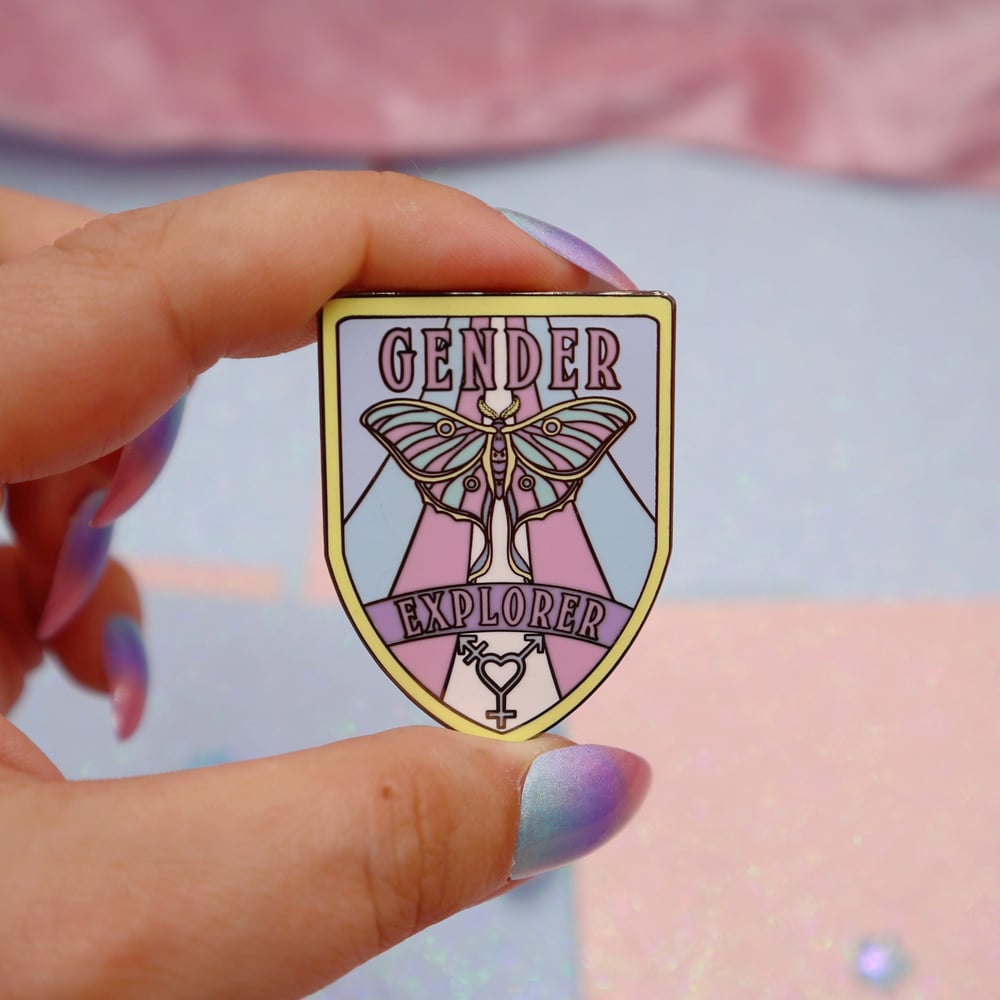 Image of Gender Explorer Enamel Pin