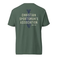 Image 3 of Christian Sportsman's Association - Trout Unisex garment-dyed heavyweight t-shirt 