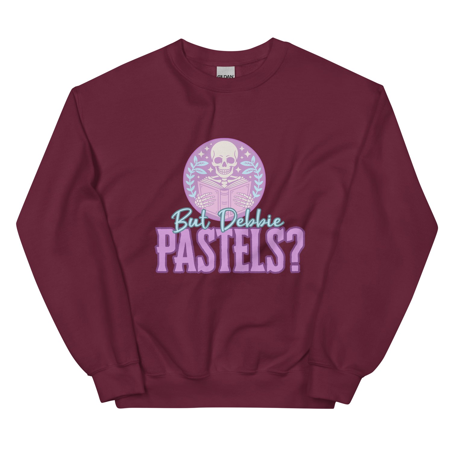 Image of Pastels skeleton reading Unisex Sweatshirt