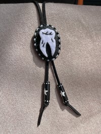 Image 2 of Tooth Bolo Tie (Mixed/Black Beads)