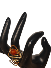 Image 2 of Carnelian adjustable ring