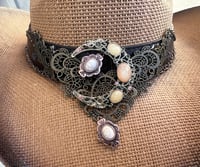 Image 3 of Brown Cowboy Hat Bronze & Leather Band