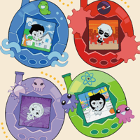 Image 1 of [PREORDER] Homestuck Kids Acrylic Tamagotchi Charms