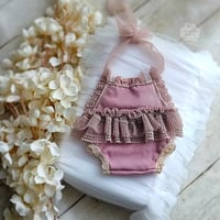 Image 2 of Newborn body-dress - Carlie - dusty pink | photo props