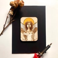 Image 3 of Angel Mini Wood Panel Wood Burning 