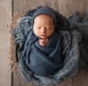 Steel Blue Newborn Bonnet & Wrap Photography Prop Set