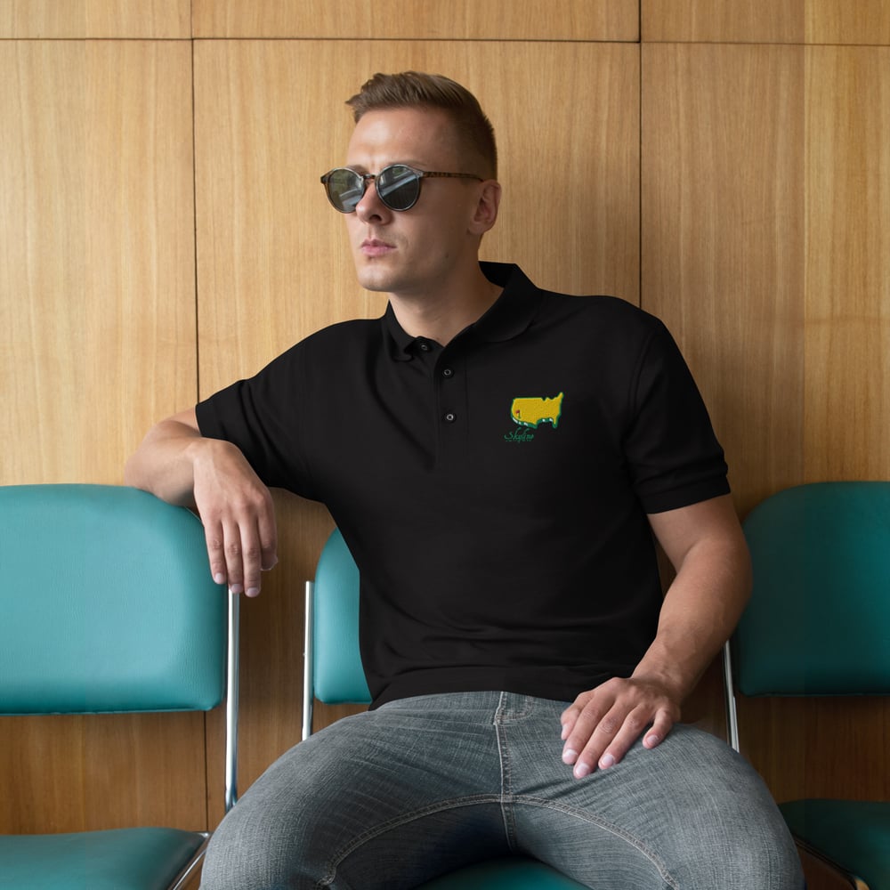 Image of Green Font US Golf Polo