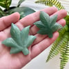 Green Aventurine Leaf Carving