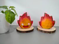 Image 3 of Handcraft Calcifer Inspired Wooden Toy Table Top Decor Kids Room Decor. Japanese Anime Fire Demon